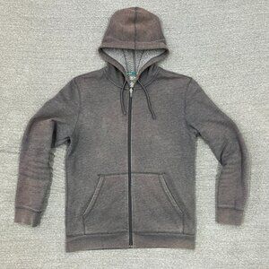 Classic Cotton Blend Zip Hoodie Gray Men's S